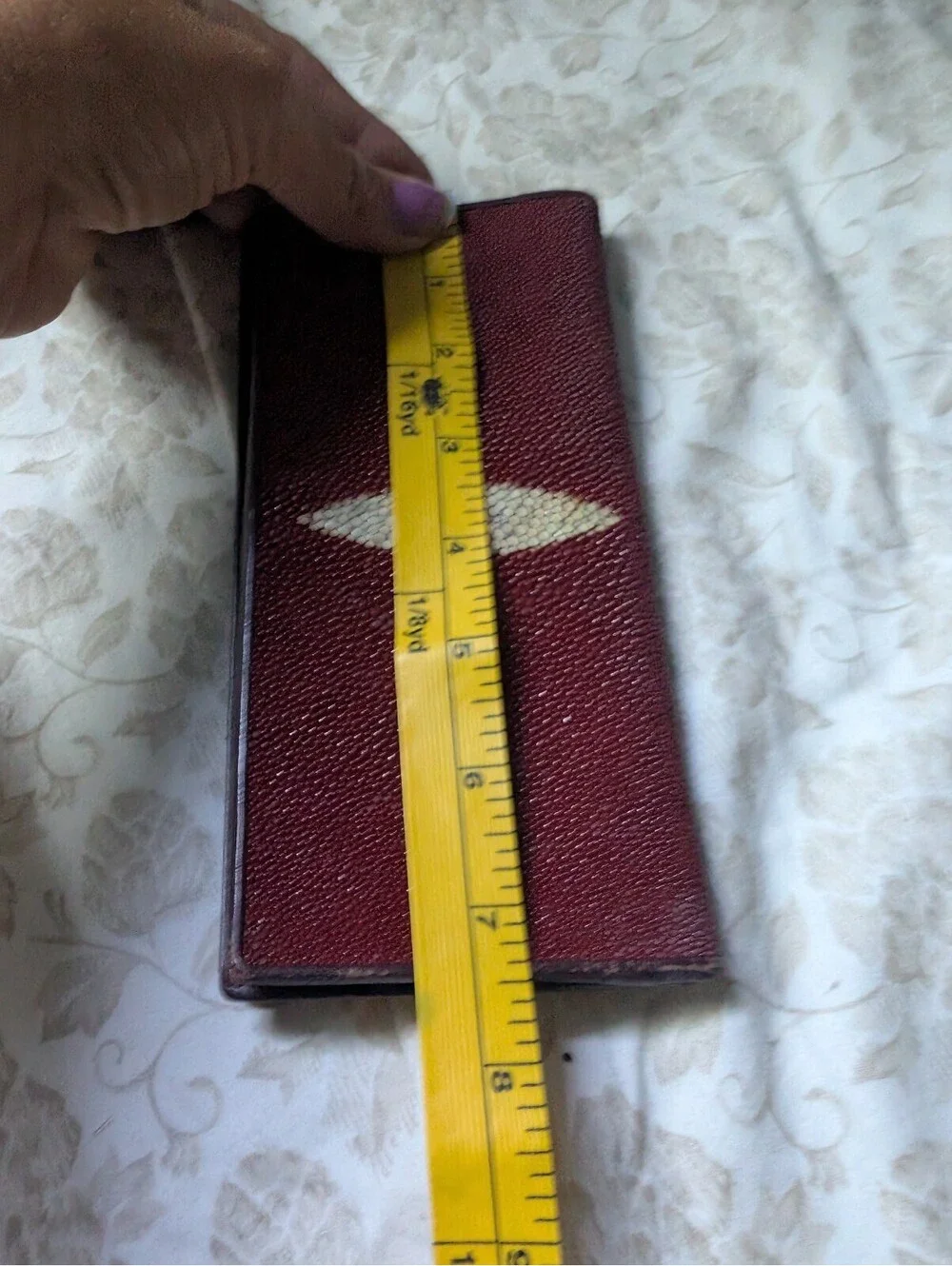 Genuine Stingray Leather Long Wallet with Multiple Card Slots